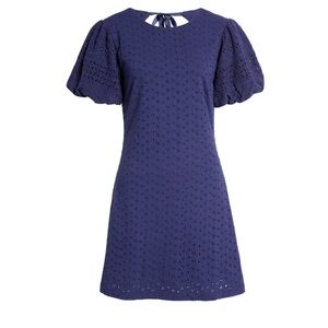 FREE PEOPLE- Apricot Rose Puff Sleeve Eyelet Dress